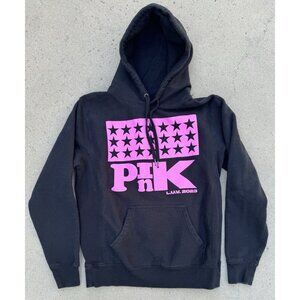 Lil Uzi Pink 2023 Tour Hoodie Size Small Pink Black Stars